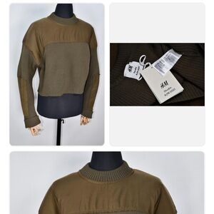 H&M Studio collection rib Knit crop sweater